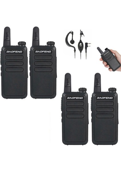4 Adet Cy Axe Bf-R5 El Telsizi Bf-R5 Mini Telsiz Telsiz Kdc1 5W
