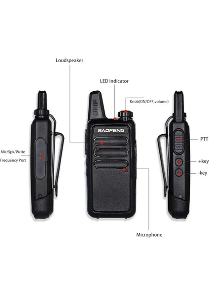 R5 Pmr Lisansız El Telsizi 2 Adet Set
