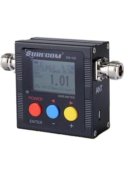 Surecom SW-102 125-525 Mhz Vhf/uhf Dijital Anten Güç ve Swr Metre Güç Watt Metre Telsiz Surecom