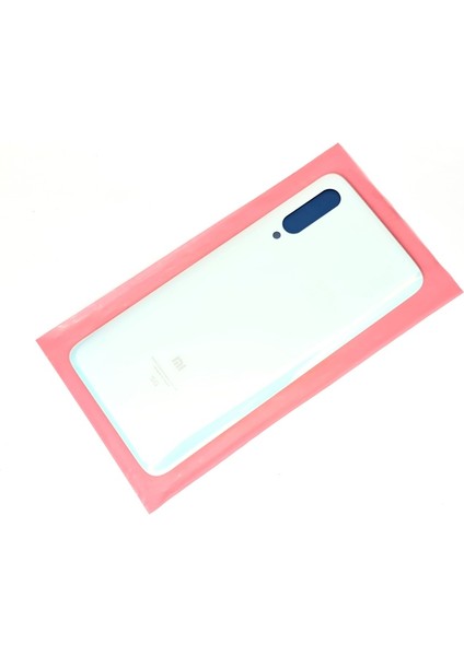 Xiaomi Mi 9 Arka Kapak Batarya Pil Kapağı + Pil (Cam) Beyaz