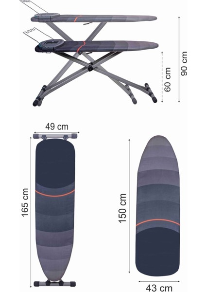 Yeni Nesil Ultraboard 151 Ütü Masası 150 x 43 cm indirimleri