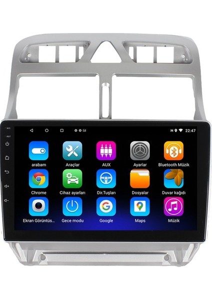 Peugeot 307 Android 6gb Ram 128GB Rom Carplay 8 Çekirdek Navigasyon Multimedya Oto Teyp