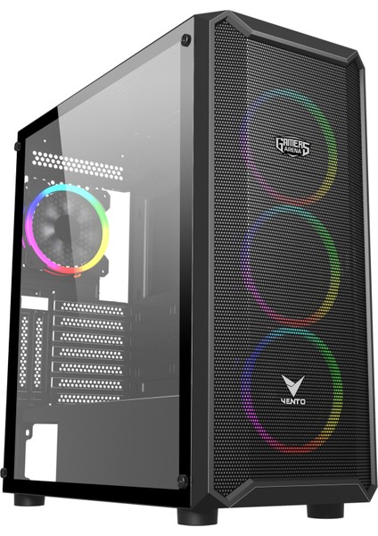 VENTO VG16AL MESH FSP 650W 80+ HYPER PRO 4x120MM RGB FAN E-ATX GAMING KASA