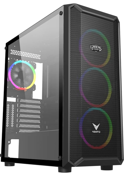 GAMERS ARENA VENTO VG16AL MESH FSP 650W 80+ HYPER PRO 4x120MM RGB FAN E-ATX GAMING KASA