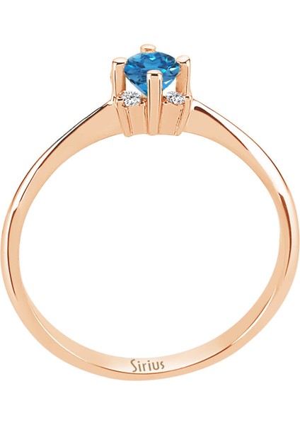 Pırlanta ve London Blue Topaz Taşlı Aurora Yüzük 0417R0282 modelleri