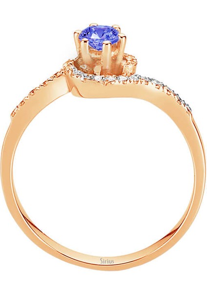 Pırlanta ve Tanzanit Taşlı Eivissa Yüzük 0417R0283 modelleri