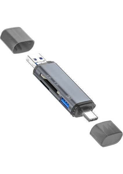 ADS-307 3 In 1 USB + Micro USB + Type-C Otg Kart Okuyucu ALL-36258