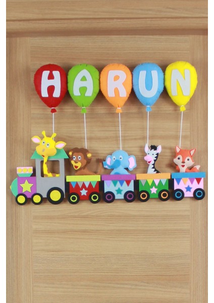 Harun İsimli Trenli Bebek ve Hastane Odası Kapı Süsü