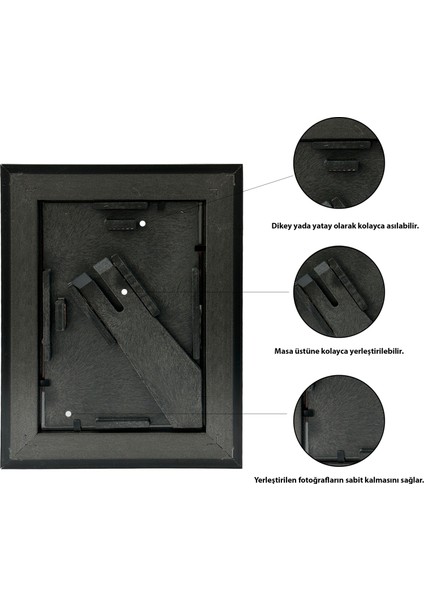 Decolıfe İkili Fotoğraf Çerçevesi, Fotoğraf Çerçevesi, Anı Çerçevesi, Resim Çerçevesi, Çoklu Çerçeve Ikili 10X15CM