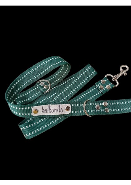 Köpek gezdirme kayışı tasması yeşil beyaz şeritli floş kolon genişlik:2,5cm uzunluk:120cm dog leash B3-7 fiyatları