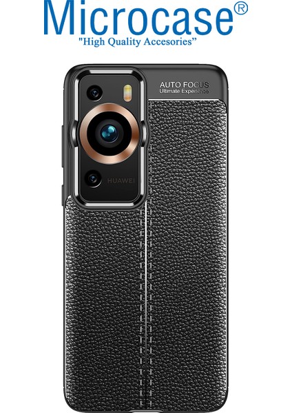 Huawei P60 / P60 Pro Leather Serisi Deri Efekt Silikon Kılıf - Siyah AL3337 fiyatları