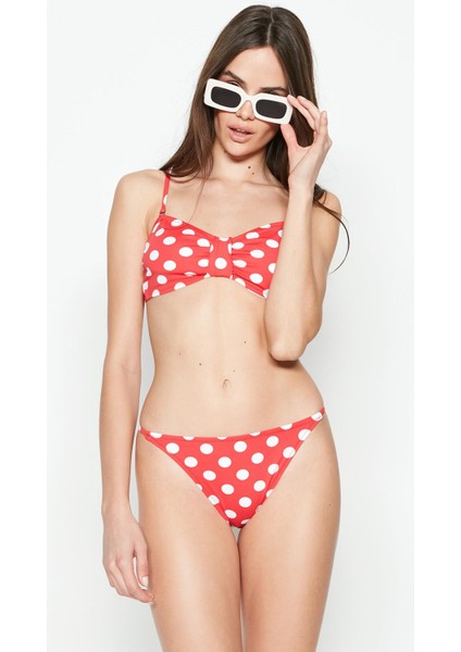 Straplez Bikini Takım 3231 Kırmızı/beyaz modelleri
