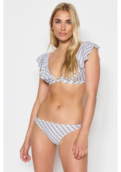 Fırfırlı Bikini Takım 3222 Siyah/gri fiyatları