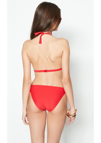 Uzun Üçgen Bikini Takım 3202 Lacivert/kırmızı fırsatları