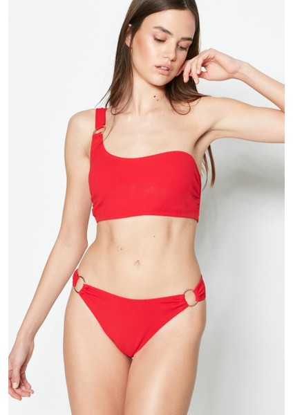 Tek Omuz Bikini Takım 3210 Kırmızı