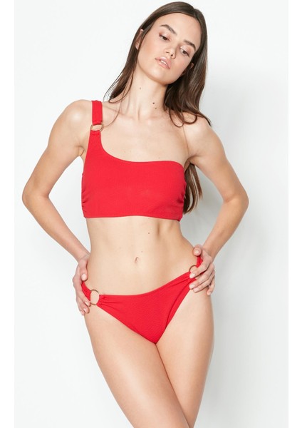 Tek Omuz Bikini Takım 3210 Kırmızı