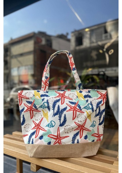 Dijital Baskılı Plaj Çantası Y8670-27 K-08 fiyatları