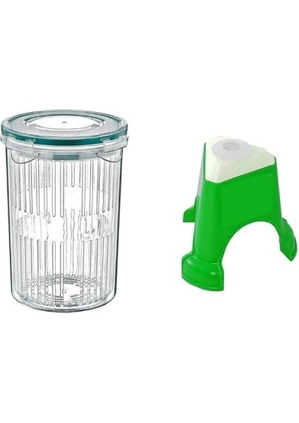 Zeytin Dilme Çizme Aparatı Ve Süzgeçli Derin Saklama Kabı