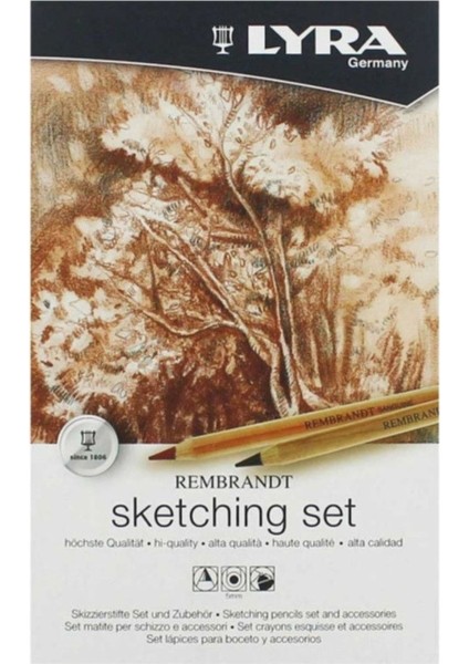 Rembrandt Skethcing Set 11'li Metal Kutu (Eskiz Seti)
