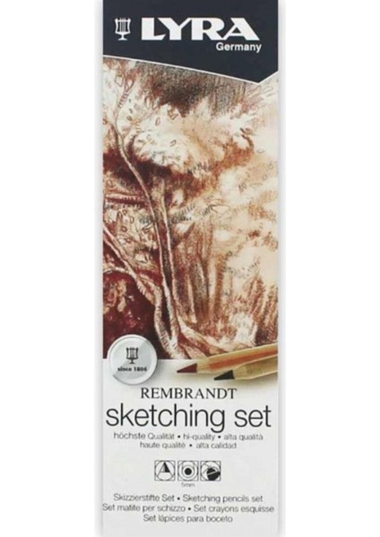 Rembrandt Sketching Set 6'lı Metal Kutu (Eskiz Seti)