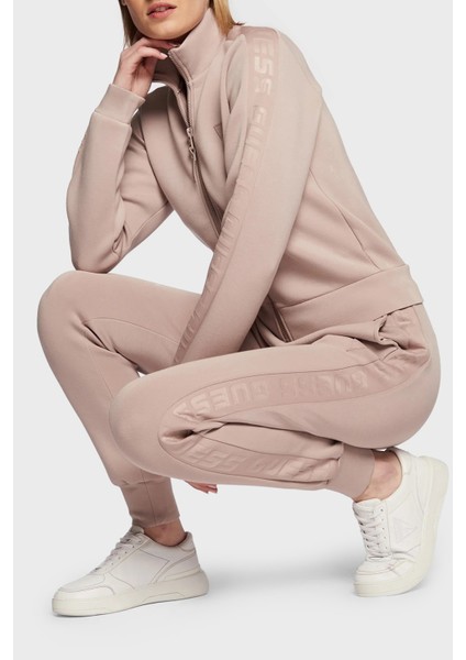 New Allie Logo Şeritli Regular Fit Fermuarlı Dik Yaka Sweat Bayan Sweat V2YQ17K7UW2 G4Q9 modelleri