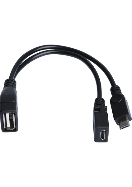 Micro USB Erkek - USB 2.0 Dişi, Micro USB Dişi Otg Y Kablo (Dk Cb MICROTG2Y)