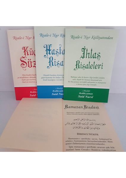 Küçük Sözler - Hastalar - İhlas - Ramazan İktisatşükür Risaleleri Orta Boy 4'lü Set - Bediüzzaman Said Nursi