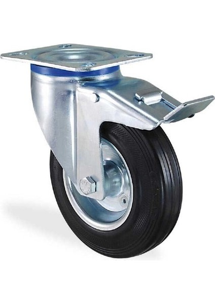 Çift Bilyalı Tablalı Frenli Döner Tekerlek 80 x 25 x 50'lik 1 Adet