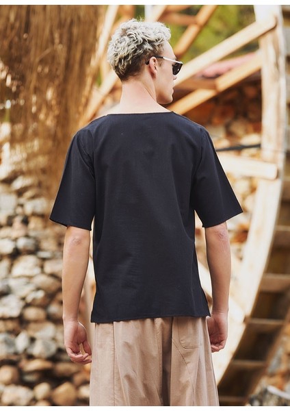 Yuvarlak Yaka Rahat Kesim Erkek Gömlek fırsatları