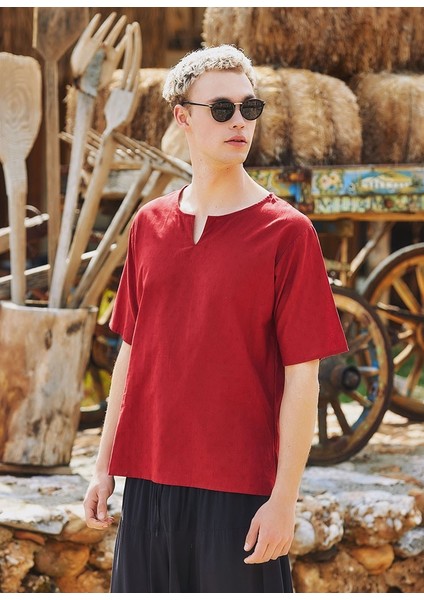 Yuvarlak Yaka Rahat Kesim Erkek Gömlek fiyatları