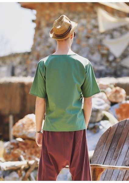 Yuvarlak Yaka Rahat Kesim Erkek Gömlek fırsatları