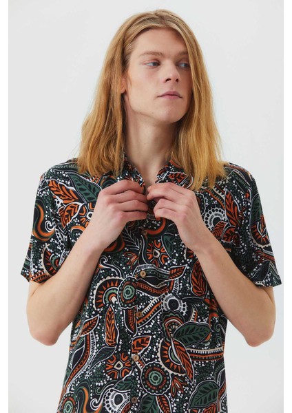 Bohem Tarz Kısa Kollu Desenli Gömlek fiyatları