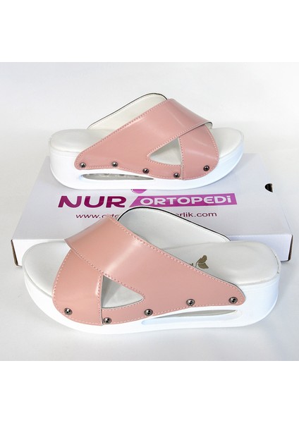 Pudra Çapraz Desenli Açık Airmax Ortopedik Terlik fırsatları