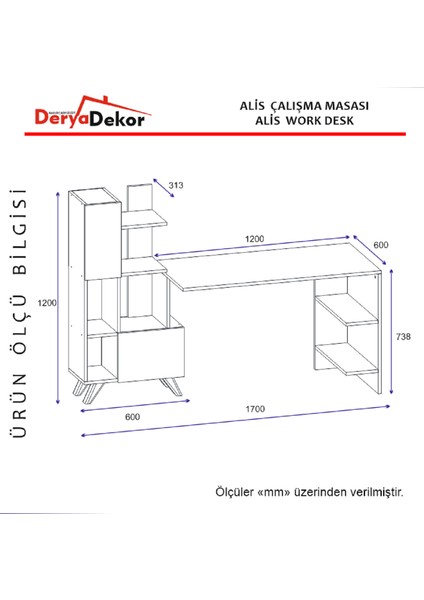 Alis Çalışma Masası Beyaz