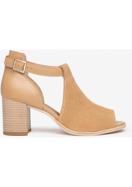 Kadın Sandalet E306291D Nerogiardini Velour 543 Nappa Pandora Corda Tr Grotte Naturale 424-AMBRA