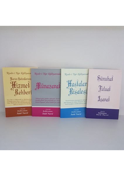 Hizmet Rehberi-Münazarat-Hastalar-Sünuhat,tuluat,işarat Risaleleri Orta Boy 4'lü Takım