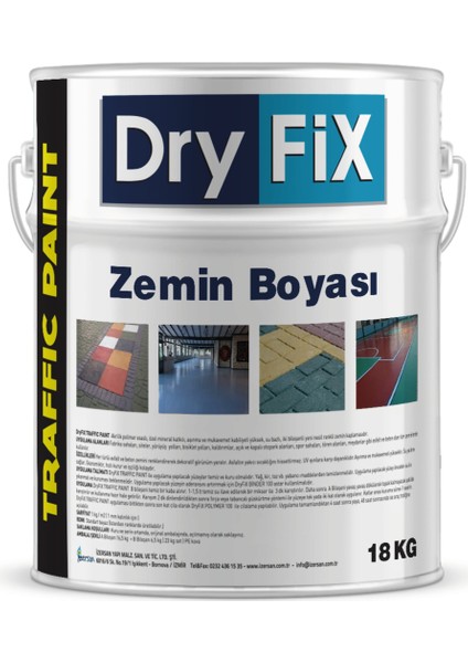 Traffic Paint Zemin Boyası 18 Lt. Ral Beyaz