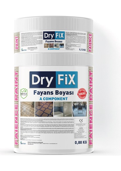 Faience Paint Fayans Boyası 2 kg Fp-01 Beyaz
