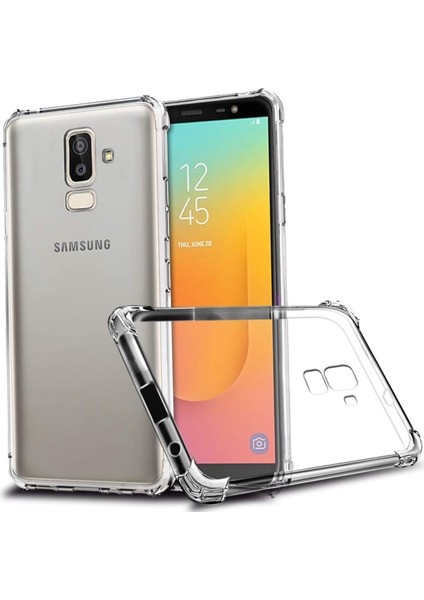 Caseworld Samsung Galaxy A6 Plus 2018 Kapak Airbag Antishock Köşe Korumalı Şeffaf Silikon Kılıf