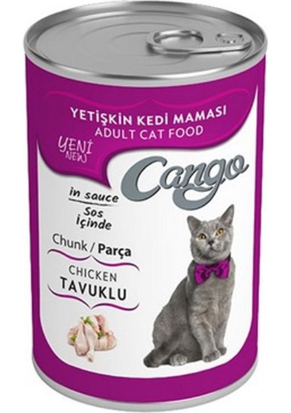 Yetişkin Konserve Kedi Maması Tavuklu 415 gr x 4 Adet