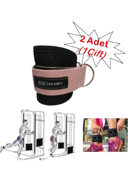 D Ring Fitness Ayak Bileği Ağırlık Çalışma Kemeri Cable Kick-Back