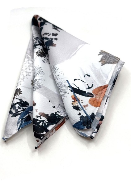 Çok Renkli Motif Desen Erkek Cep Mendili SPS585-74