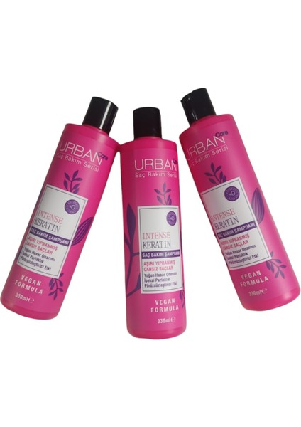 Urban Bakım Serisi Intense & Keratin Şampuan Seti 330 ml x 3 Adet