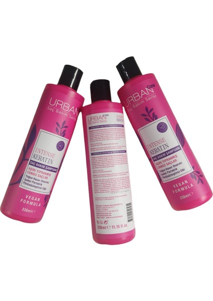 Urban Bakım Serisi Intense & Keratin Şampuan Seti 330 ml x 3 Adet