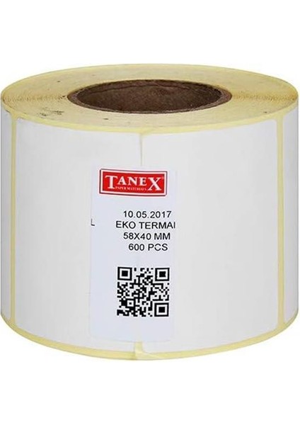 Barkod Etiketi Yapışkanlı 58X40 mm 1 Adet Termal Barkot ve Terazi Eiketi