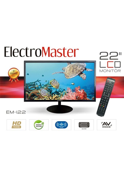 EM-122 22" 55 Ekran HD Ready LED TV