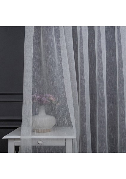 Karlı Keten Donati Tarz Tasarım Tül 1e3 Kat Sık Pileli Tül Perde