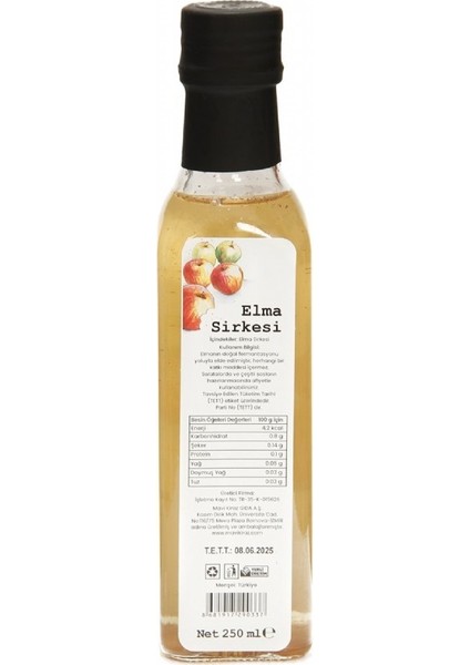 Elma Sirkesi 250ML 250 ml