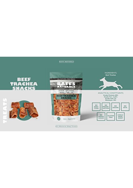 Baffs Naturals Dana Gırtlak Atıştırmalık %100 Doğal Köpek Ödül Maması 100 gr