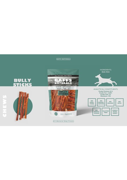 Baffs Naturals Dana Kamış %100 Doğal Çiğnemelik Köpek Ödül Maması 100 gr